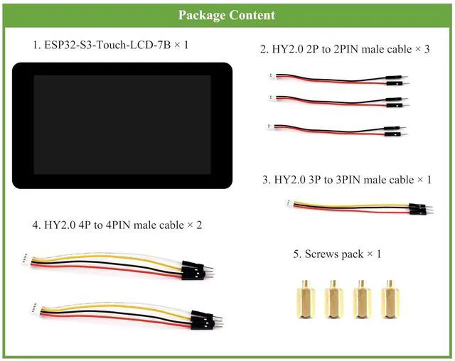 Alt view image 2 of 7 - ESP32-S3 7inch Touch Display Development Board, ESP32 with Display, 1024×600, 32