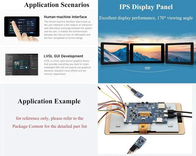 Alt view image 4 of 7 - ESP32-S3 7inch Display Development Board, ESP32 with Display, 1024×600, 32-bit L