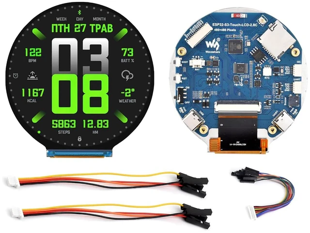 Main image of ESP32-S3 2.8inch Round Display Development Board, ESP32 with 2.8inch IPS LCD 480