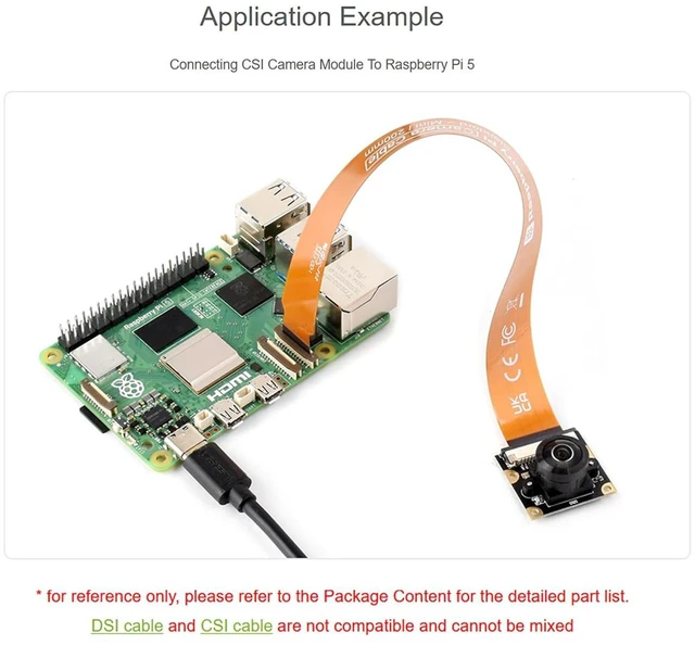 Alt view image 3 of 6 - Official CSI FPC Flexible Cable Compatible with Raspberry Pi 5, 22Pin to 15Pin,