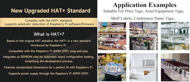 Alt view image 6 of 7 - 2.15inch E-Paper Display (B) Compatible with Raspberry Pi 5/4B/3B+/Zero/Zero W/Z
