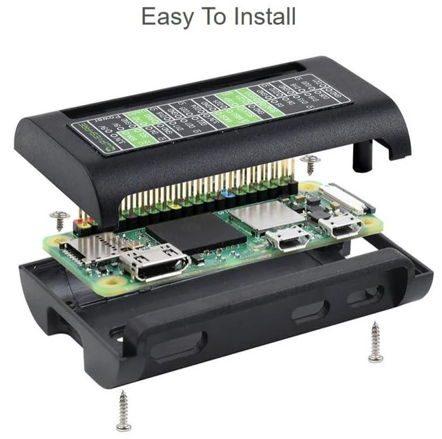 Alt view image 7 of 7 - Pi Zero Case, ABS Protection Case for Raspberry Pi Zero 2 W/Pi 2 WH/Pi Zero W/Pi
