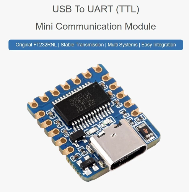Alt view image 2 of 7 - USB to UART (TTL) Communication Module USB to TTL Serial Converter, FT232RNL Chi