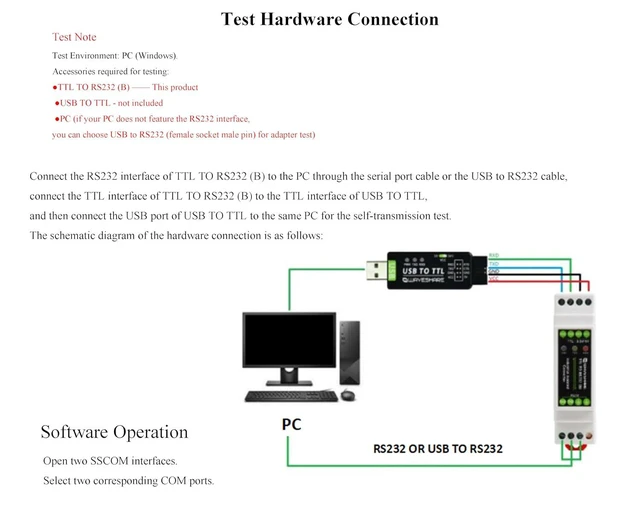 Alt view image 6 of 7 - TTL to RS232 Converter Rail-Mount Galvanic Serial Adapter, TTL/RS232 Standard Co
