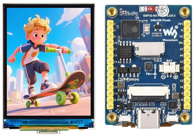 Main image of ESP32-S3 2inch Display Development Board, Onboard 2inch IPS LCD, 240x320 Pixels