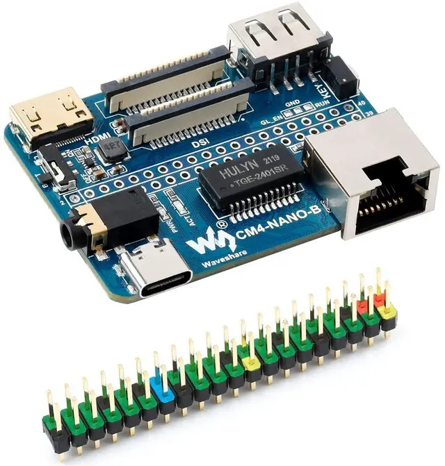 Main image of Nano Base Board (B) for Compute Module 4 Lite/eMMC,with Raspberry Pi 40PIN GPIO