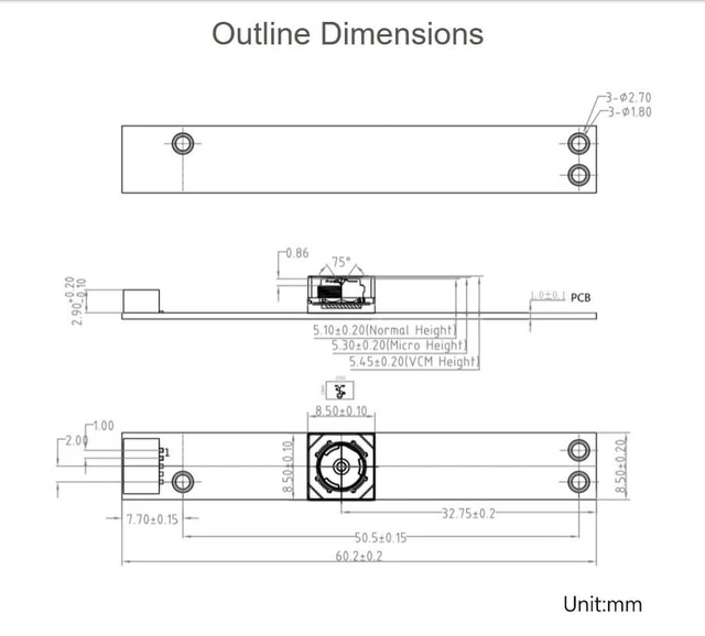Alt view image 7 of 7 - OV5693 5MP USB Camera (B), Fixed-Focus,Auto Focusing, USB2.0 Port, Supports 1080