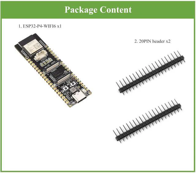 Alt view image 2 of 7 - AI ESP32-P4-WIFI6 Development Board, Based On ESP32-P4 and ESP32-C6, Supports Wi
