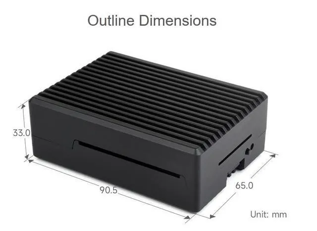 Alt view image 7 of 7 - Aluminum Case for Raspberry Pi 5, Pi Case with Built-in Cooling Fan and Heatsink