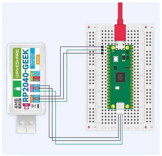 Alt view image 6 of 7 - RP2040-GEEK Development Board, Based On RP2040 Microcontroller, Onboard with 1.1