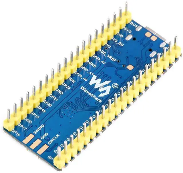 Alt view image 4 of 7 - RP2040-Plus Board with Pre-Soldered Header, Cortex M0+ Processor Onboard 4MB Fla
