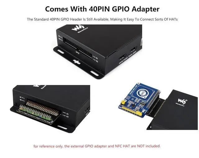 Alt view image 4 of 7 - CM5 IO Board Metal Case for Official Compute Module 5 IO Board, Comes with Cooli
