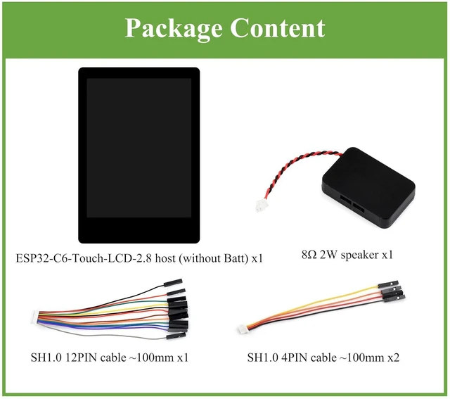 Alt view image 2 of 7 - ESP32-C6 2.8inch IPS Capacitive Touch Display Dev Board, 240×320, NO Batt