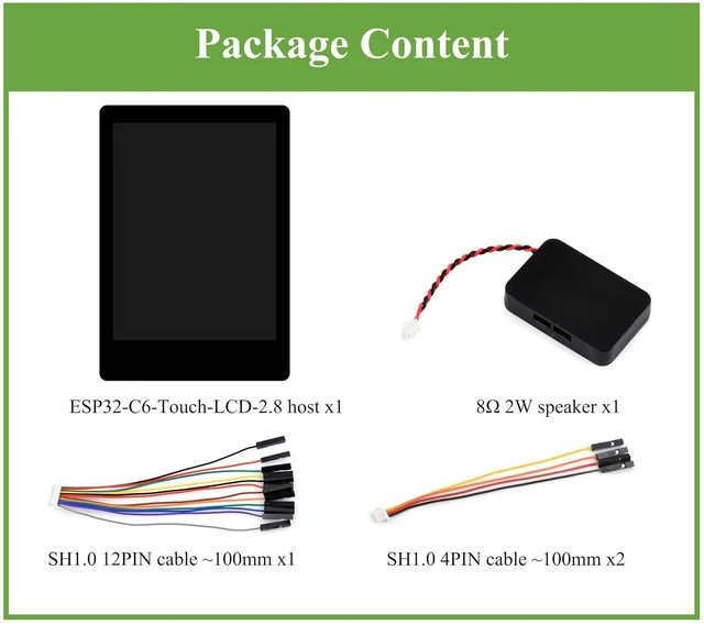 Alt view image 2 of 7 - ESP32-C6 2.8inch IPS Capacitive Touch Display Dev Board, 240×320, with Batt