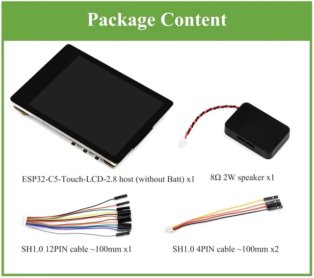 Alt view image 2 of 7 - ESP32-C5 2.8inch IPS Capacitive Touch Display Dev Board, 240×320, No Batt