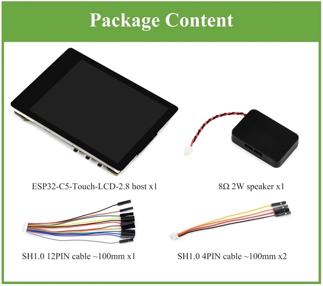 Alt view image 2 of 7 - ESP32-C5 2.8inch IPS Capacitive Touch Display Dev Board, 240×320, with Batt