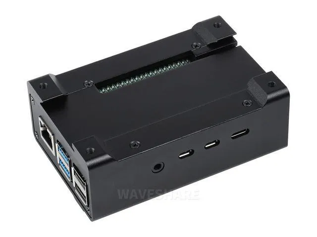 Alt view image 3 of 3 - Raspberry Pi 4 Case,DIN Rail Aluminum Case/Enclosure for Raspberry Pi 4 Model B,