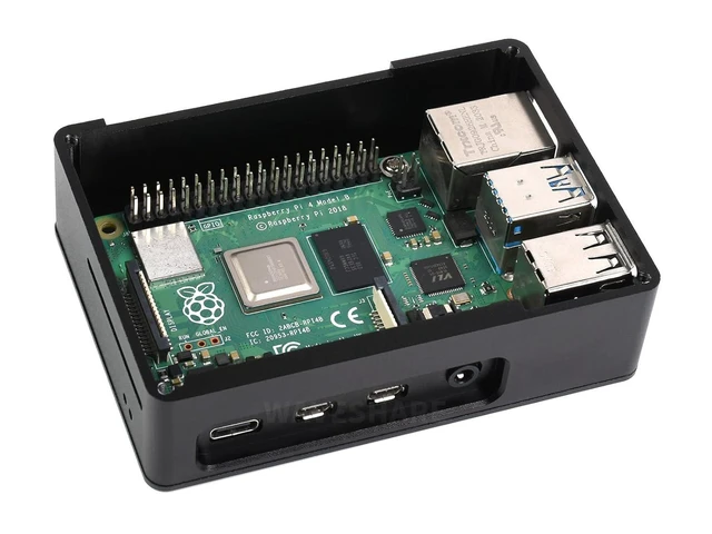 Alt view image 4 of 4 - Raspberry Pi 4 Case with Dual Cooling Fan, Dull-Polish Surface Enclosure for Ras