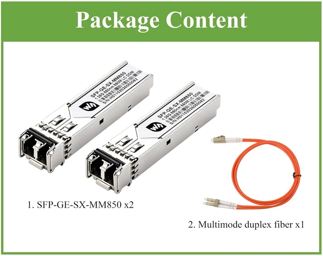 Alt view image 2 of 6 - LC Connector Gigabit SFP Optical Transceiver, Multi-Mode Dual-Fiber