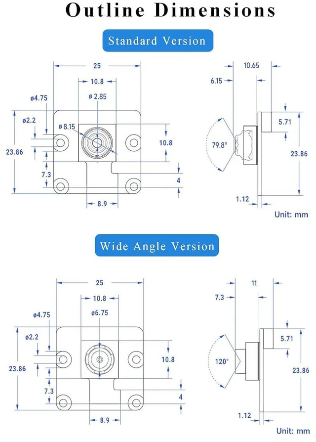 Alt view image 7 of 7 - IMX708 12MP High Resolution Autofocus Camera, 79.8°FOV