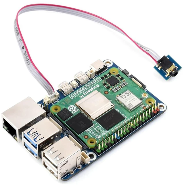 Main image of CM5 to Pi 5 Adapter Board, Alternative Solution for Raspberry Pi 5, Onboard Audi