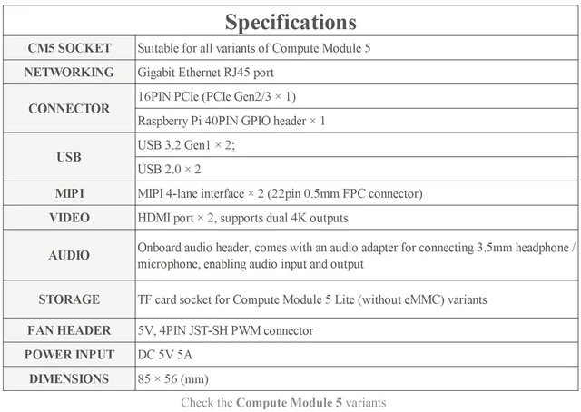 Alt view image 4 of 7 - CM5 to Pi 5 Adapter Board, Alternative Solution for Raspberry Pi 5, Onboard Audi