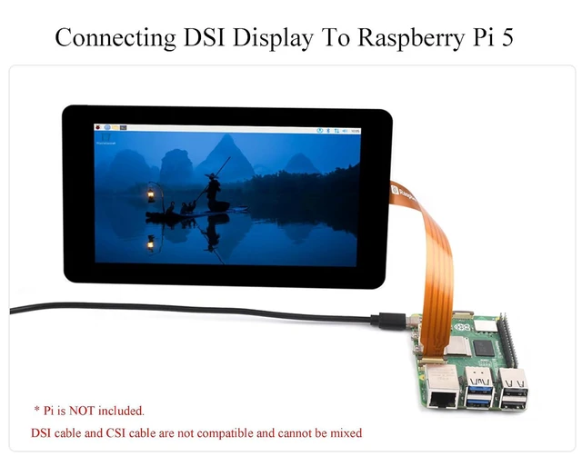 Alt view image 4 of 7 - Official DSI FPC Flexible Cable Compatible with Raspberry Pi 5 4GB/8GB, 22Pin to