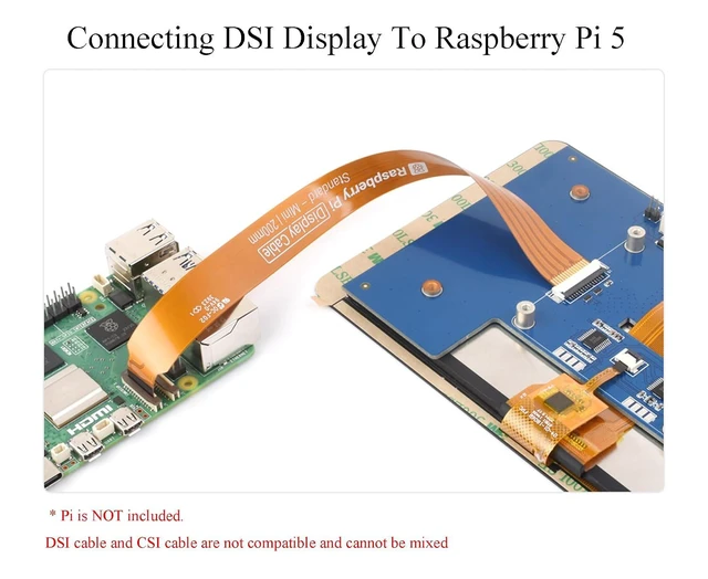 Alt view image 5 of 7 - Official DSI FPC Flexible Cable Compatible with Raspberry Pi 5 4GB/8GB, 22Pin to
