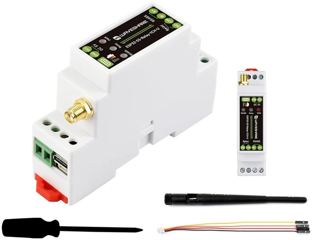 Main image of Industrial 1-Channel ESP32-S3 Wi-Fi Relay Module, with the External Antenna