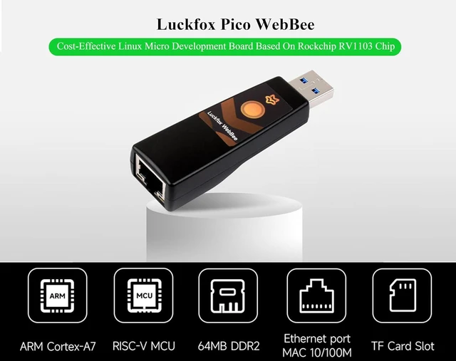 Alt view image 2 of 7 - Pico WebBee RV1103 Linux Micro Development Board, Integrates Arm Cortex-A7/RISC-