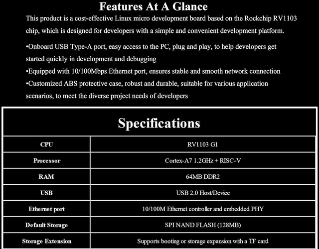 Alt view image 3 of 7 - Pico WebBee RV1103 Linux Micro Development Board, Integrates Arm Cortex-A7/RISC-