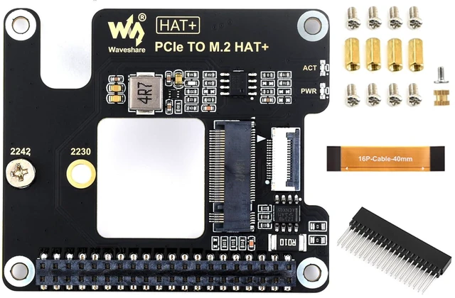 Main image of PCIe to M.2 Adapter for Raspberry Pi 5, Supports NVMe Drive Protocol Compatible