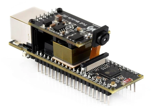 Main image of ESP32 Ethernet Dev Board, Support Wi-Fi & Bluetooth, with PoE Module/Camera