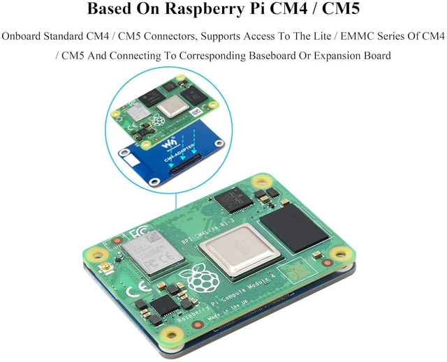 Alt view image 2 of 6 - CM4 / CM5 Interface Protection Adapter Board Compatible with Raspberry Pi Comput