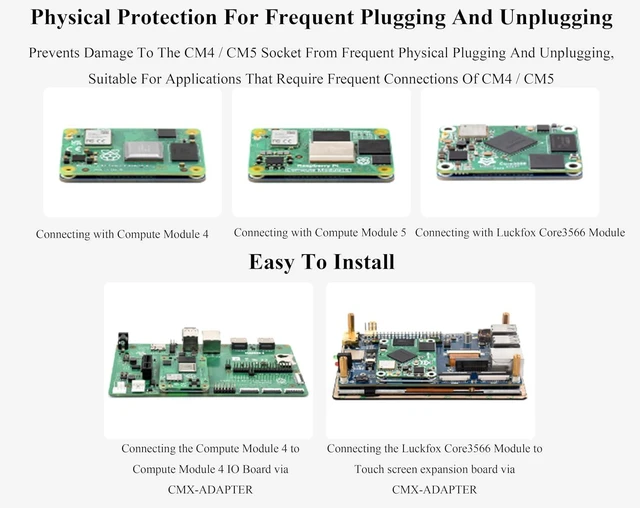 Alt view image 4 of 6 - CM4 / CM5 Interface Protection Adapter Board Compatible with Raspberry Pi Comput