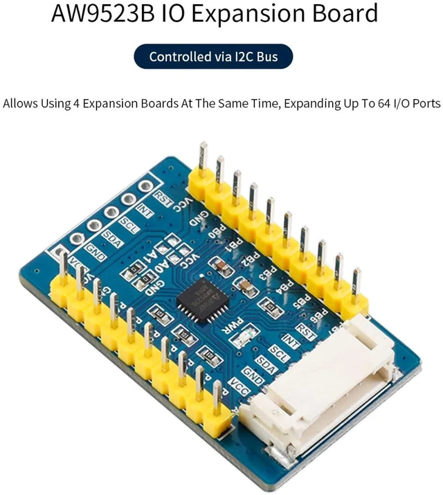 Alt view image 2 of 7 - AW9523B IO Expansion Board for Raspberry Pi/Micro:bit/Ardu/STM32, I2C Interface,