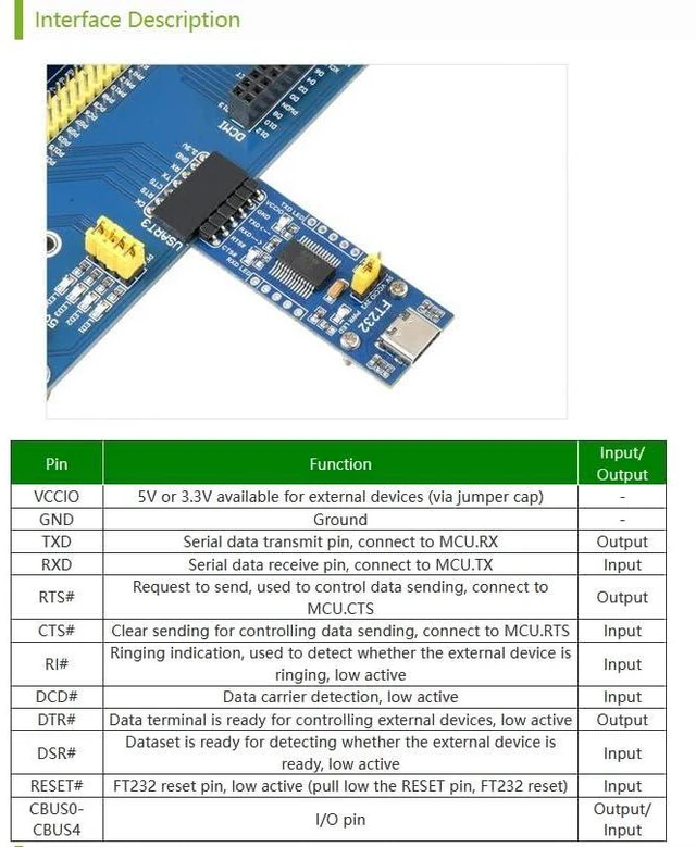 Alt view image 6 of 7 - FT232 USB UART Board (Micro), USB to TTL Serial Converter Adapter Module Onboard