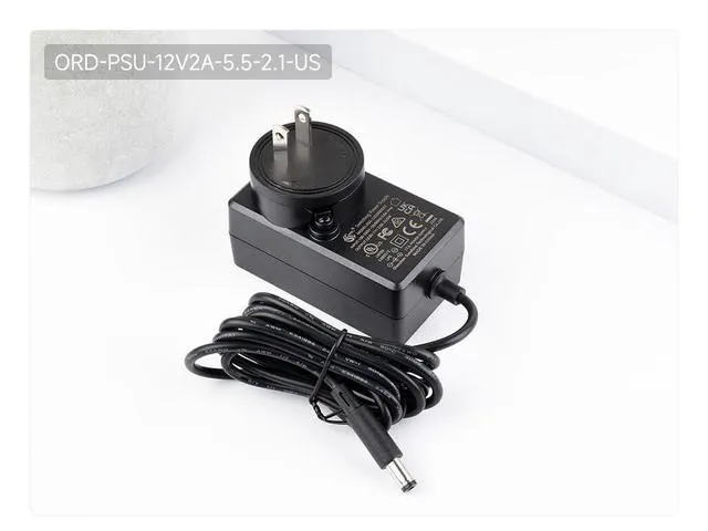 Alt view image 2 of 3 - 12V/2A Power Supply Power Adapter, DC Jack Output, 1.2m Cable, 5.5/2.1mm DC Jack