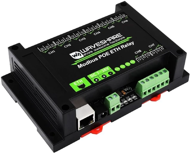 Main image of 8-CH Ethernet Relay Module, Adopt Modbus RTU/Modbus TCP Protocol, Supports PoE P