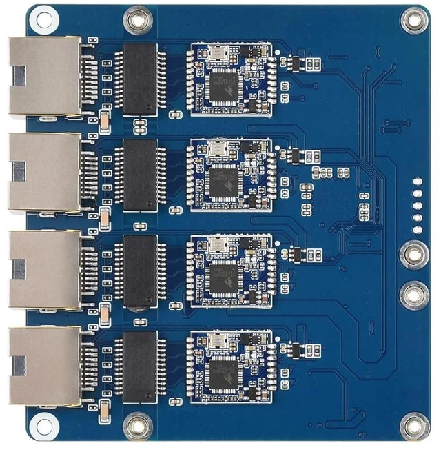 Alt view image 7 of 7 - PCIe to 4-CH 2.5G ETH Board, Compatible with Raspberry Pi 5, Supports RPi OS, Dr