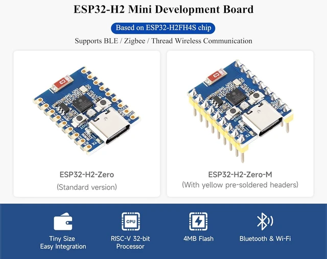 Alt view image 2 of 7 - ESP32-H2 Mini Development Board, Onboard ESP32-H2FH4S with 96MHz Processor, Buil