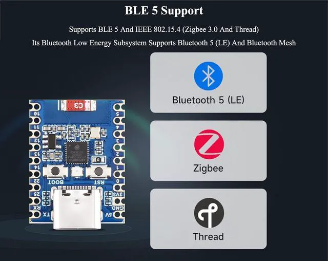 Alt view image 5 of 7 - ESP32-H2 Mini Development Board, Onboard ESP32-H2FH4S with 96MHz Processor, Buil