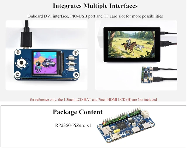 Alt view image 4 of 7 - RP2350-PiZero Development Board,Uses RP2350 Dual-Core & Dual-Architecture Chip,