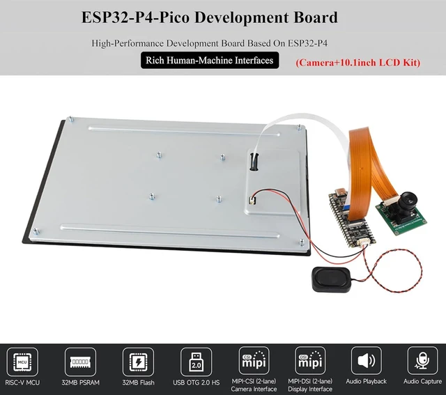 Alt view image 3 of 7 - ESP32-P4-Pico Development Board, Based On ESP32-P4, Rich Human-Machine Interface