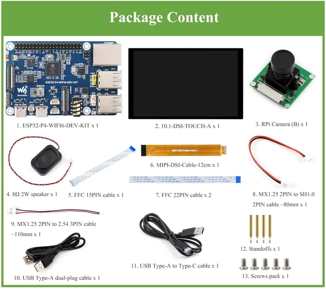 Alt view image 2 of 7 - AI ESP32-P4-WIFI6-DEV-KIT Dev Board, Based On ESP32-P4 and ESP32-C6, Supports Wi