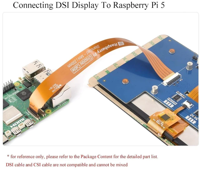 Alt view image 5 of 6 - Official DSI FPC Flexible Cable Compatible with Raspberry Pi 5 4GB/8GB, 22Pin to
