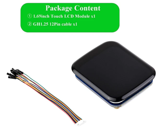 Alt view image 7 of 7 - 1.69inch Touch LCD Round Corner Display Module Compatible with Raspberry Pi 5/4B
