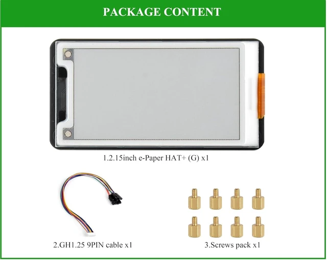 Alt view image 2 of 7 - 2.15inch E-Paper Display Compatible with Raspberry Pi 5/4B/3B+/Zero/Zero W/Zero