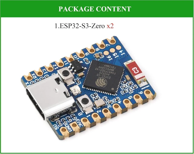 Alt view image 7 of 7 - (2PCS) ESP32-S3 Mini Development Board, Based on ESP32-S3FH4R2 Dual-Core Process