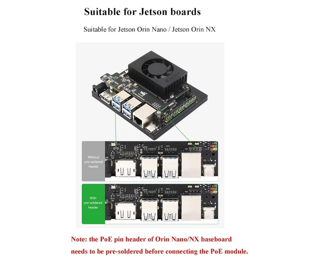 Alt view image 3 of 7 - PoE Expansion Board for Jetson Orin Nano and Jetson Orin NX, 802.3af-Compliant P